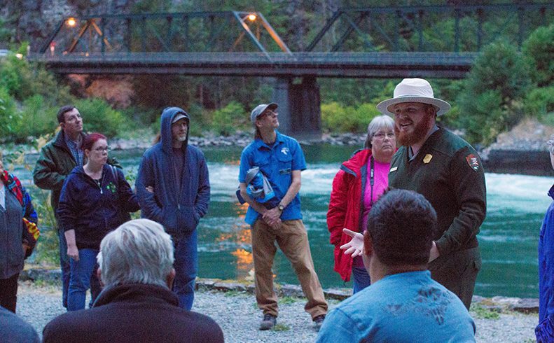 Skagit Tours Dam Good Chicken Dinner and Ladder Creek Falls by Night